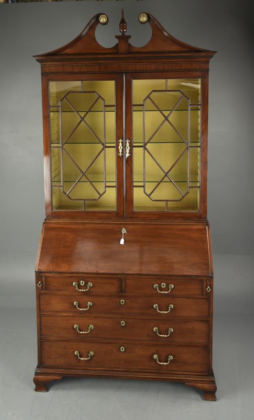 Georgian Mahogany Bureau Bookcase