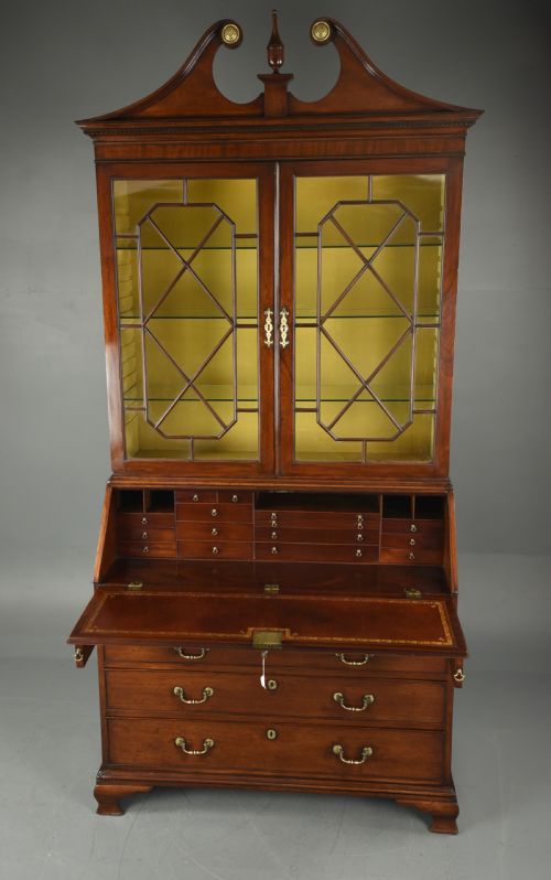 fig 1. Georgian mahogany bureau bookcase
