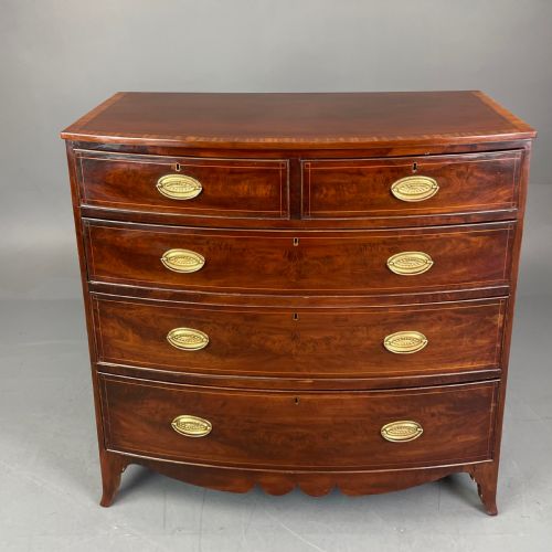 Georgian Bow Front Chest of Drawers