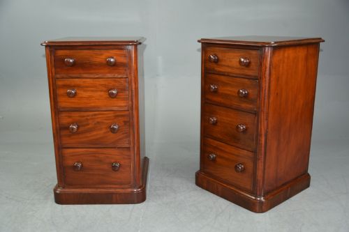 Pair of Victorian Mahogany Bedside Chests