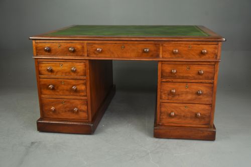 Antique Victorian Mahogany Partners Desk