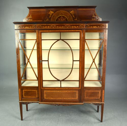 Edwardian Inlaid Display Cabinet