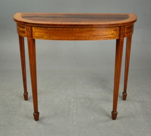 Mahogany Demi Lune Side Table