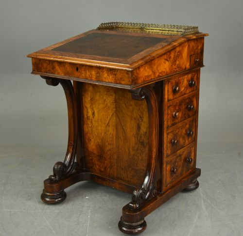 Victorian Walnut Davenport
