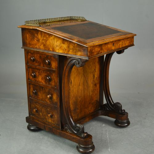fig 1. Victorian walnut Davenport 