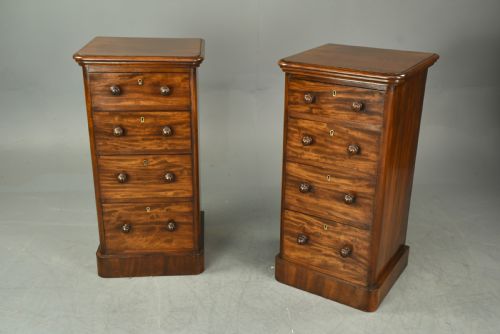 fig 1. pair of Victorian bedside chests