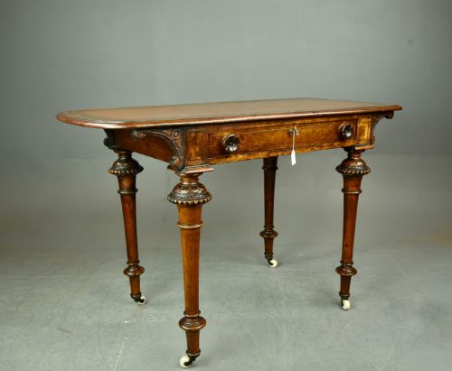 Victorian Burr Walnut Ladies Writing Table