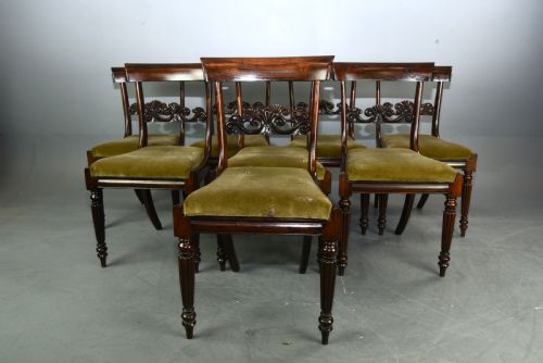 Set of Eight Regency Dining Chairs