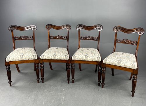 Set of Four Rosewood Dining Chairs