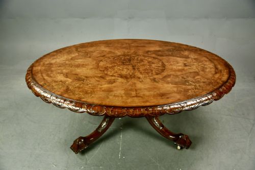 Victorian Burr Walnut Coffee Table