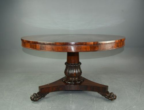 Antique Regency  Rosewood Breakfast Dining Table
