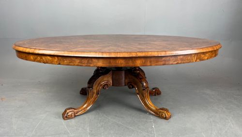 Large Victorian Walnut Coffee Table
