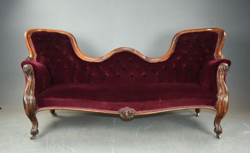 Victorian Rosewood Double Ended Sofa Settee