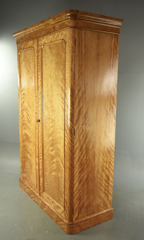 fig 1. Victorian two door wardrobe in satinwood Heal & sons