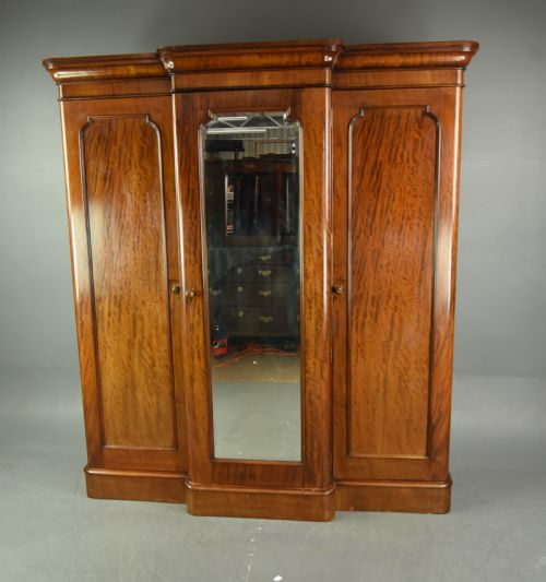 Victorian Breakfront Triple Wardrobe