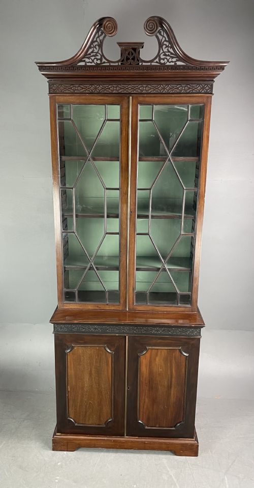 Edwardian Chippendale Revival Bookcase