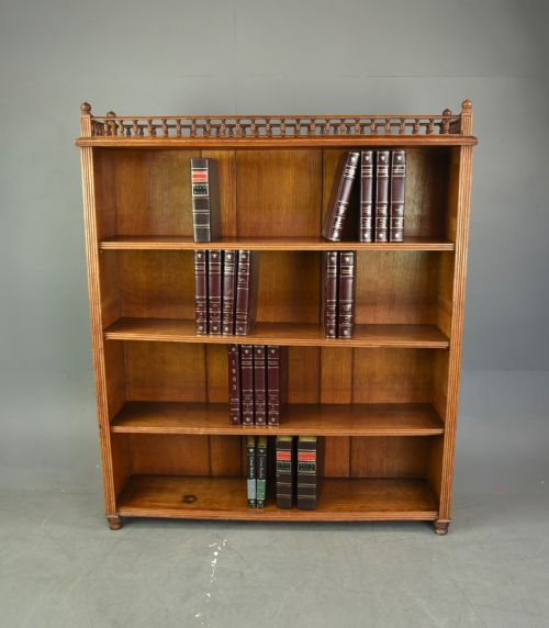 Victorian Oak Open Bookcase