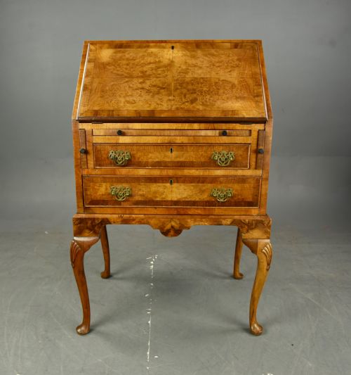 Small Queen Anne Style Walnut Bureau