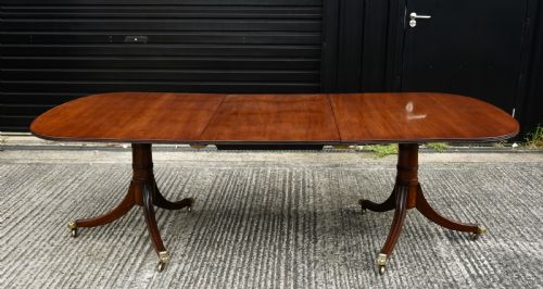 Regency Style Twin Pillar Dining Table