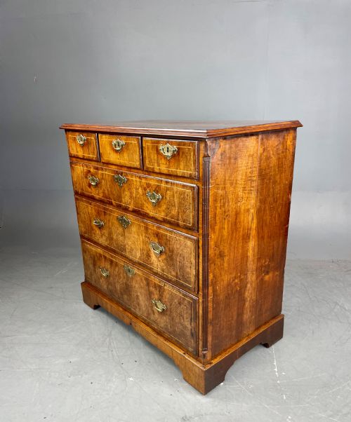 fig 1. early 18th century walnut chest of drawers