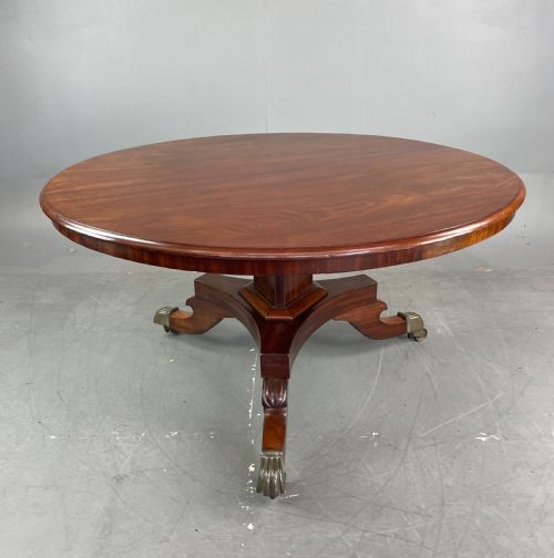 Regency Mahogany Round Dining Table