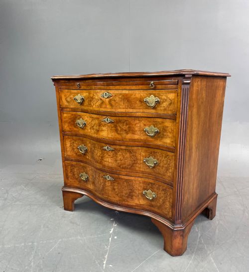 Walnut Serpentine Chest of Drawers