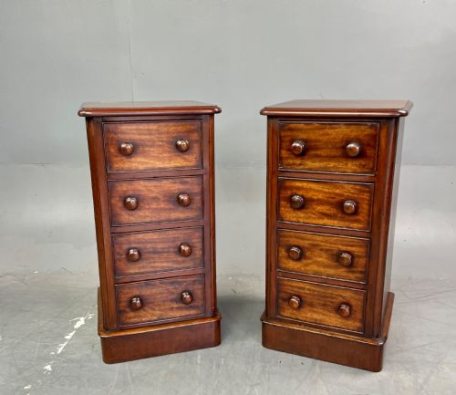 Pair of Victorian Mahogany Bedside Chests of Drawers