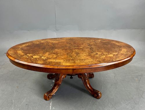 Victorian Inlaid Walnut Coffee Table