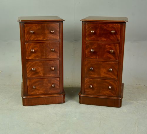 Pair of  Victorian Bedside Chests of Drawers Cabinets