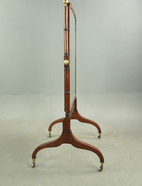 fig 1. Regency mahogany cheval mirror