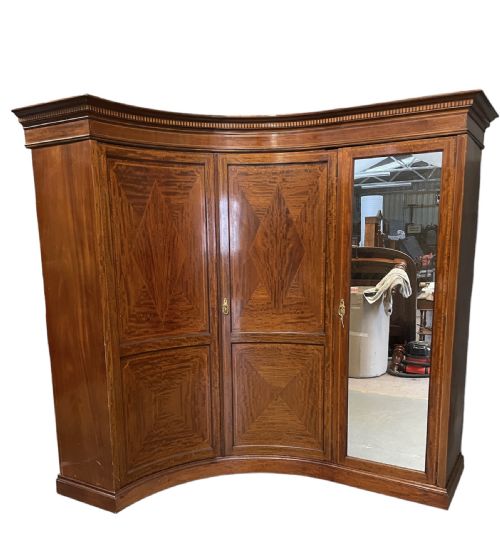 Antique Mahogany Compactum Corner Wardrobe