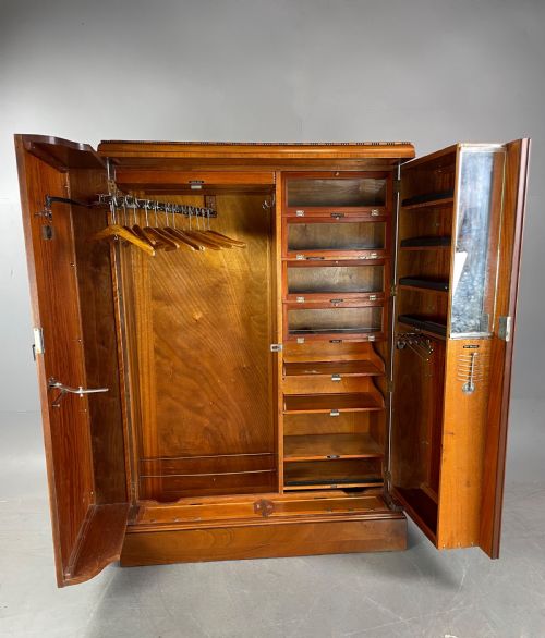 fig 1. Art Deco deep door walnut compactum wardrobe