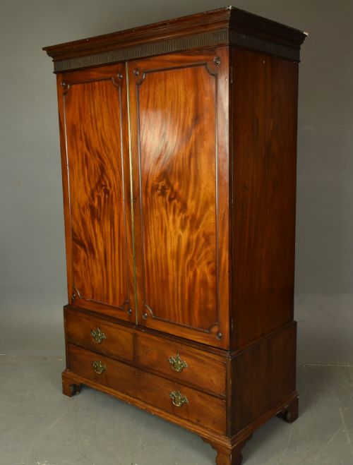 fig 1. Georgian mahogany two door wardrobe