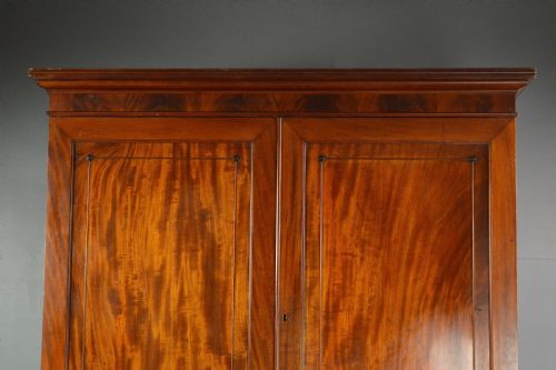 fig 1. Antique mahogany gentlemens wardrobe press cupboard