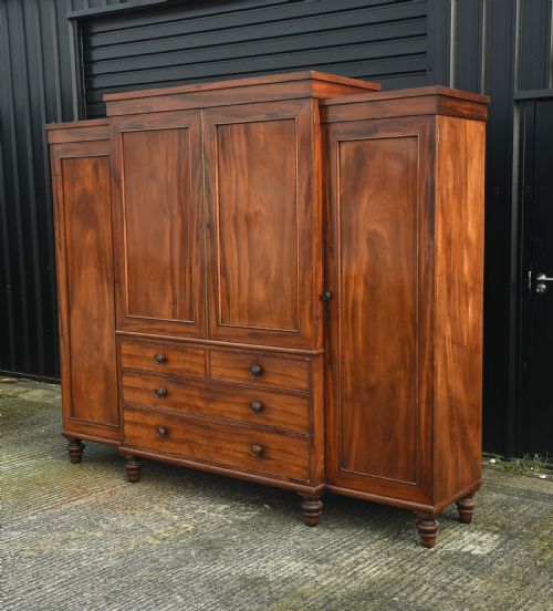 fig 1. 19th century breakfront compactum wardrobe