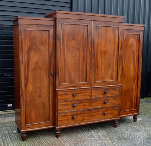 fig 2. 19th century breakfront compactum wardrobe