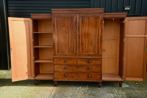 fig 3. 19th century breakfront compactum wardrobe