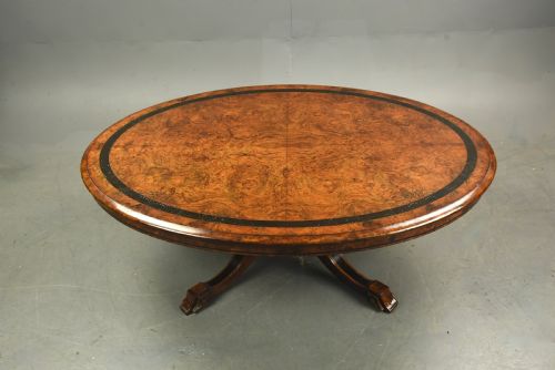 Victorian Burr Walnut Coffee Table
