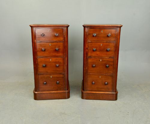Pair of Victorian Mahogany Bedside Chests