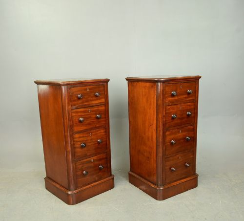 fig 1. Pair of Victorian mahogany bedside chests