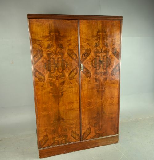 Art Deco Walnut Compactom Gentlemen's Wardrobe by the Valet