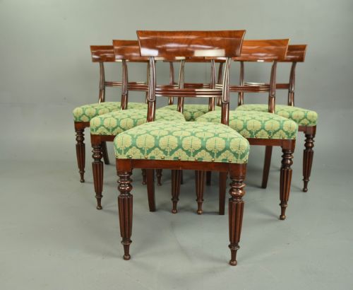Set of Six Regency Mahogany Dining Chairs