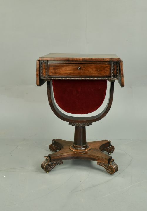 Regency Rosewood Sewing Table Lamp Table