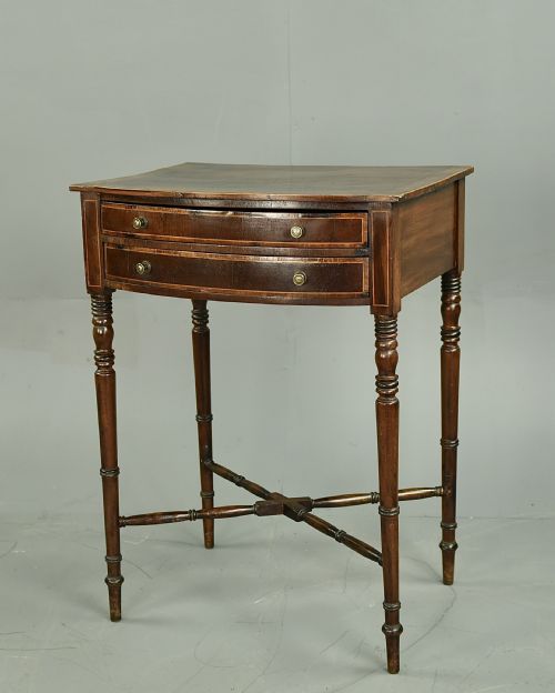 Regency Mahogany Two Drawer Lamp Table /Side Table