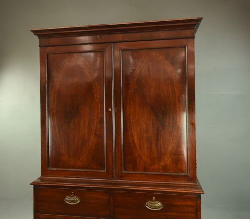 fig 1. Georgian mahogany Gentlemans wardrobe 