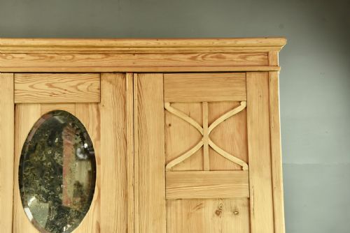 fig 1. Victorian pine triple wardrobe flat packs