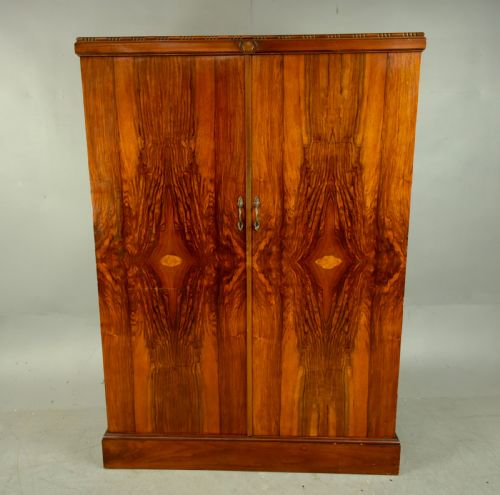 Art Deco Walnut Deep Door Compactom Wardrobe