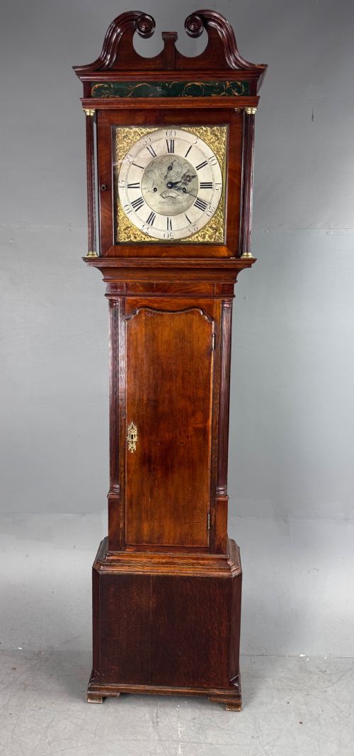 18TH CENTURY OAK GRANDFATHER CLOCK THOMAS ASHTON MACCLESFIELD