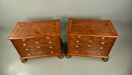 fig 1. Pair of Georgian walnut chests of drawers