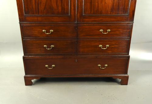 fig 1. Georgian mahogany wardrobe flat packs